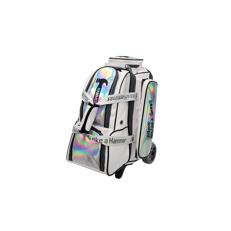 HAMMER 2BALL ROLLER BAG - HOLOGRAM PU WHITE
