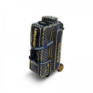 HAMMER SLIM 3BALL ROLLER BAG - NAVY/GOLD